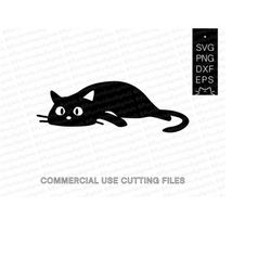 lazy cat svgliquid cat svg cat silhouette svgblack cat svgcat png for t-shirtcat svg filescat laying down svglazy cat pn