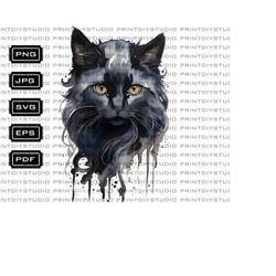 t-shirt prints |digital product | black cat | t-shirt designs | diy | vector print | 4k high resolution designs|svg,png,
