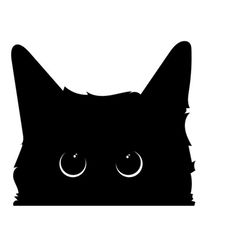 cute black kitten | cat clipart | black & white digital download | png, jpg, svg, eps, dxf