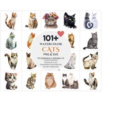 cat clipart | full commercial use | instant download | mixed media | black cats | digital download | png & svg clipart |