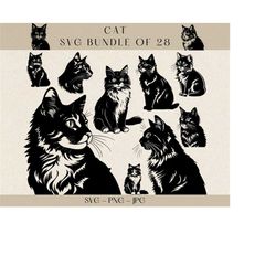 cat svg, cat vector, cat clipart, cat png, cat silhouette, cat vector illustration, black cat svg, cat head svg, kitten