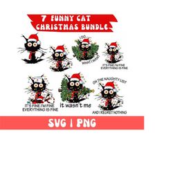 funny cat christmas svg, black cat christmas bundle, funny christmas cat png, christmas cat svg, christmas design bundle