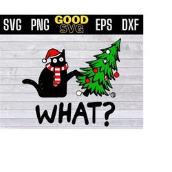 black cat what svg files for cricut - funny christmas black cat svg png