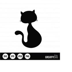 halloween svg cat silhouette svg black cat. cat silhouette black cat svg. cricut files for cricut cat instant download b