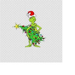 grinch with christmas tree svg, grinch santa hat svgsvg png cut design svg png