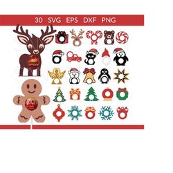 christmas lollipop holder svg, christmas chocolate holder bundle, christmas tree reindeer gingerbread holder svg, christ