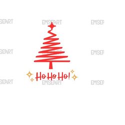 merry christmas tree svg, ho ho ho text svg, merry christmas png, cut files for cricut, silhouette, sublimation file, di