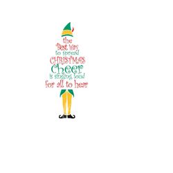 elf christmas tree svg digital download