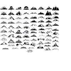 Mountains SVG, File For Cricut, For Silhouette, Cut Files, Png, Dxf, Svg Files