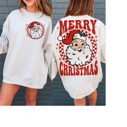 merry christmas santa svg png,  retro christmas png, christmas svg, santa claus png, christmas vibes, retro sublimation