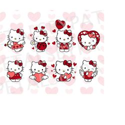 valentine&39s day h k kitty svg, png, dxf files, and more!