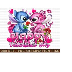 Happy Valentine&39 s Day Stitch Png, Sublimation Design,I Love You More Png,Valentines Day Png, Stitch png ,Instant Down