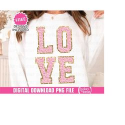 love png valentine&39s day png sublimation design faux embroidery valentines png faux patch png valentines shirt png des