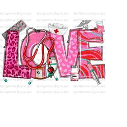 valentine&39s day love nurse png sublimation design download, valentine&39s day png, valentines nurse png, nurse png, su
