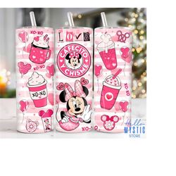 valentines mouse 20oz tumbler png, happy valentines day tumbler 20oz png, 20 oz tumbler wrap, valentines 20 oz skinny tu