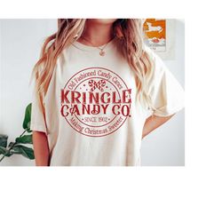 kringle candy co svg png, vintage christmas svg, candy cane png, retro christmas quote shirt, svg files for cricut