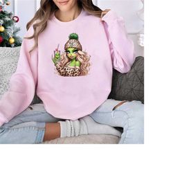 Girl Grinch Cute Design PNG, Grinch Christmas Png, Retro Christmas Png, Christmas Png, Retro Christmas Shirt Png, Sublim