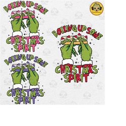 Christmas Mean Guy SVG, Retro Christmas Svg, Christmas Png, Rolling Up Some Christmas Spirit Svg, Merry Pink Christmas S