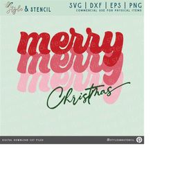 merry christmas svg - christmas svg - retro font - merry christmas png - retro christmas decor - christmas shirt - chris