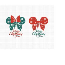 christmas 2023, mickey minnie mouse, santa claus reindeer, castle, retro, couple, matching, svg and png formats, cut, cr