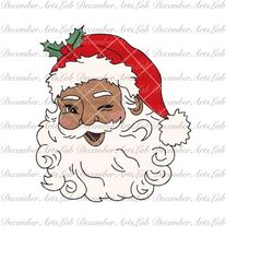 retro black santa claus svg png, brown santa, red santa svg, vintage christmas svg, vintage santa svg png, old school fa