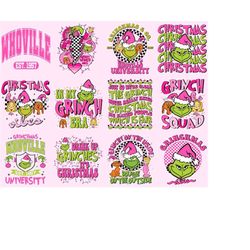 retro pink christmas png bundle, pink christmas png, christmas png, christmas shirt design, christmas bundle, christmas