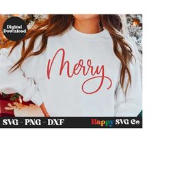 merry svg | christmas shirt svg | retro christmas svg | xmas svg | holiday svg | cricut svg dxf png | digital download |