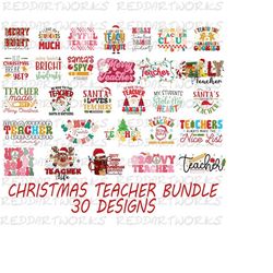 christmas teacher svg png bundle, retro teacher christmas svg, merry christmas teacher svg, holly jolly teacher vibes sv