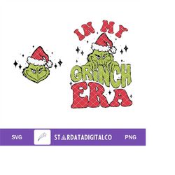 in my grich era svg, christma era svg merry gricmas svg, retro christmas png, christmas png, i the drama png - grich png