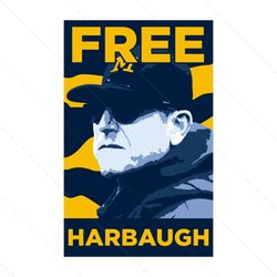 free coach harbaugh michigan svg digital download