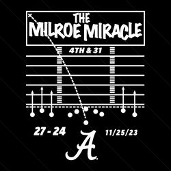 the milroe miracle alabama crimson tide iron bowl svg