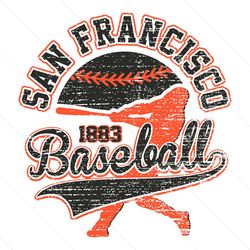 san francisco baseball 1883 svg digital download