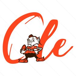 cle football cleveland elf mascot svg digital download