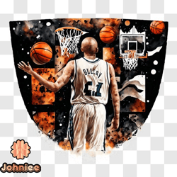 basketball player ready to score png design 79