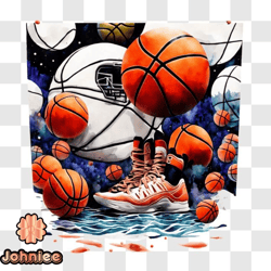 basketball game in progress png design 75