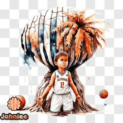 heart shaped basketball artwork png design 112