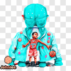 imaginary basketball game cartoon png design 114