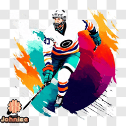 colorful hockey player on ice png44 design 120