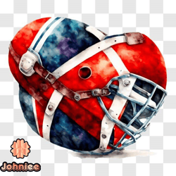 norway flag hockey helmet watercolor painting png design 131