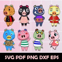 animal crossing pig villagers svg, animal crossing pig villagers clipart, animal crossing pig villagers png, pig svg