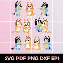 bluey svg bundle, bluey svg, bluey clipart, bluey vector, bluey png, bluey eps, bluey dxf, bluey digital clipart, bluey