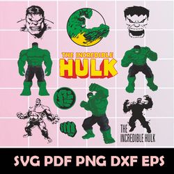 hulk vectors, hulk svg, hulk clipart, hulk png, hulk eps, hulk dxf, hulk hero, superhero hulk clipart, hulk cutfile