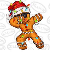 dabbing cookie png sublimation design download, gingerbread png, merry christmas png, happy new year png, sublimate desi