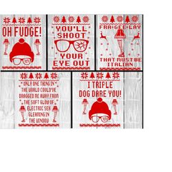 christmas story svg bundle, leg lamp svg,  fra gee lay you&39ll shoot your eye out svg, oh fudge svg, funny christmas sv