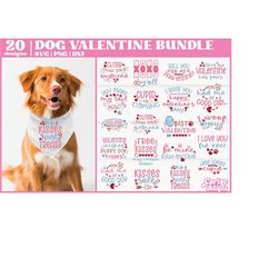 dog valentines bandana svg bundle, funny dog bandana svg, dog bandana sublimation, cut file for cricut