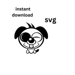 Dog Cartoon SVG  Cricut ,Silhouette,nstant Download, Funny Dog SVG,Adorable Dog ,Cartoon ,Graphic SVG Crafting