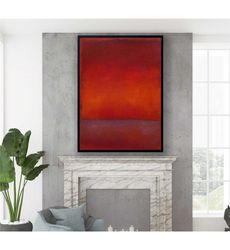 mark rothko red canvas wall art, mark rothko