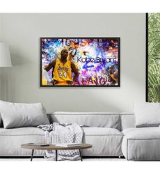 kobe bryant legend canvas, kobe bryant poster, basketball