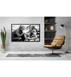 steve mc queen and his wife canvas painting,