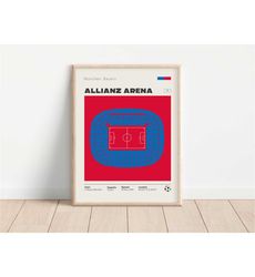 bayern munich print, allianz arena stadium print, football